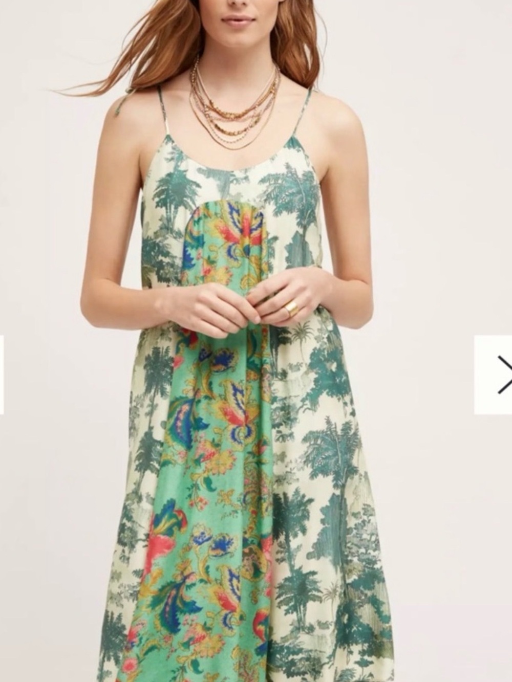 Anthropologie Green Floral Halter Maxi Dress! XS-S! Great Condition 🔥!!